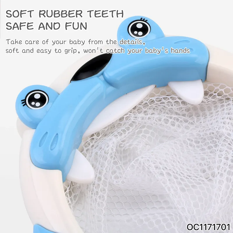 Wholesale Summer Montessori Rubber Cartoon Sea Animal Figure Custom Bath Fishing Water Gift Bath Toy for Kids