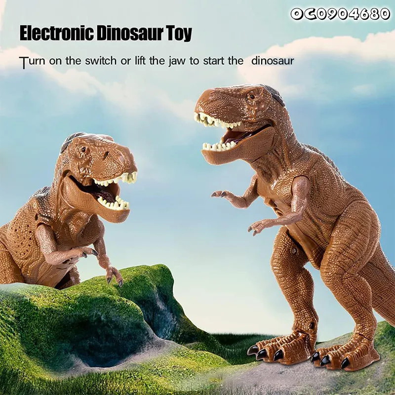 Wholesale Battery Operated Realistic Movable Large Plastic Walking Spray T Rex Dinosaur Model Toy Light up with Mist Action