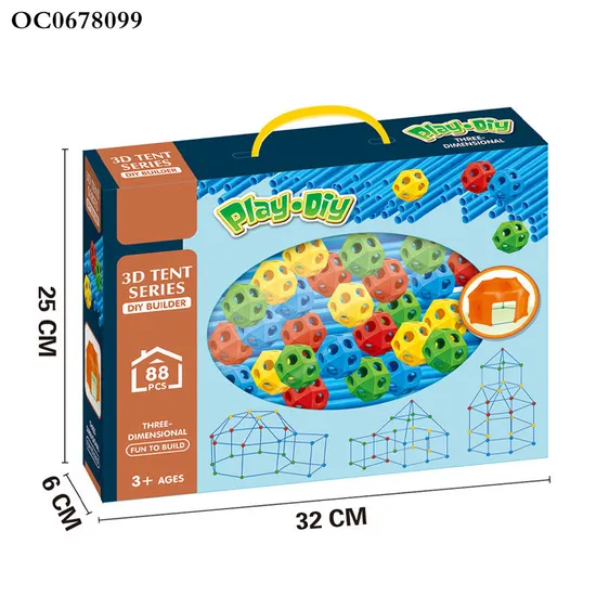 Wholesale Educational Montessori House Playhouse Children Construction Building Block Toy