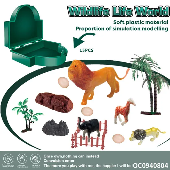 Wholesale Montessori Education Popular Cartoon Wild Animals Model Toy for Kids