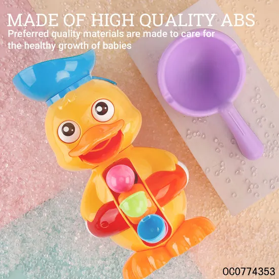 Wholesale Plastic Bathtub Funny Waterwheel Animal Baby Spray Water Bath Toy Duck