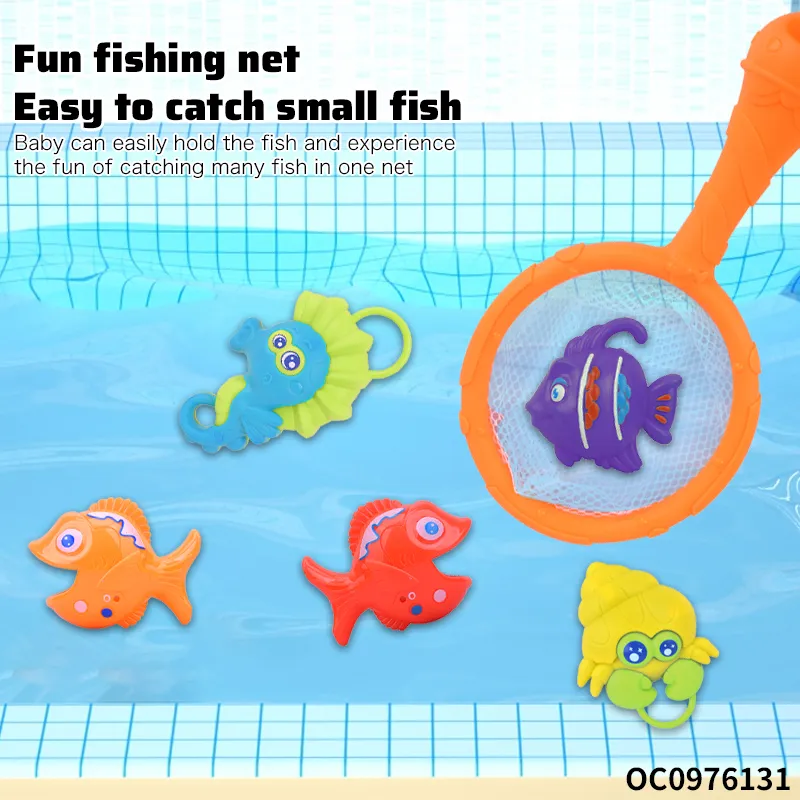 Wholesale Montessori Funny Plastic Fish Bath Fishing Educational Baby Water Game Toys for Kids