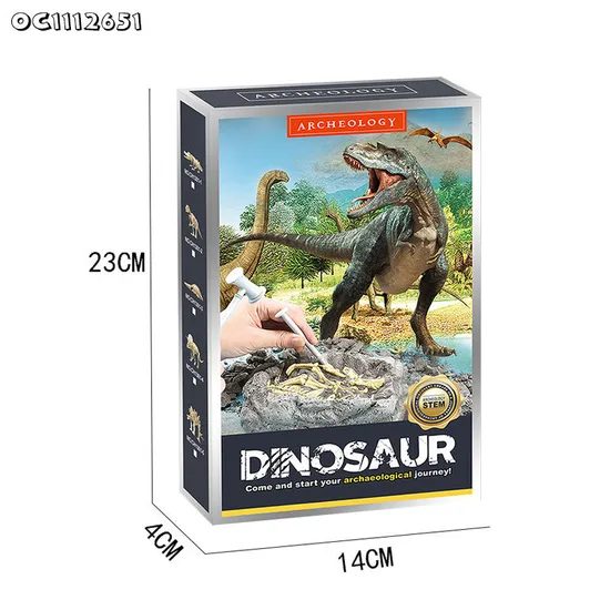 Early Education Archaeological Excavation Tool Fossil Digding and Exploring Plastic Toys Dinosaur Skeleton Toy for Kids