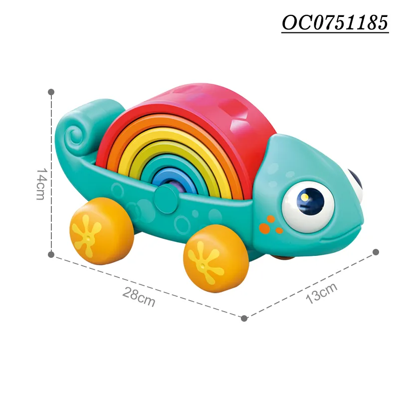 Wholesale Educational Plastic Baby Montessori Rainbow Building Blocks Toys