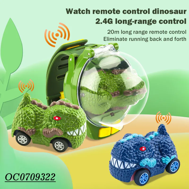 2022 New Arrival Dinosaur Diecast Toys Model Watch Mini Remote Control Car Toy
