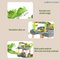 Jurassic Park Kids Ejection Board Game Small Catapult Toys Dinosaur Race Track Car Parking Lot Toy with Mini Alloy Model Car