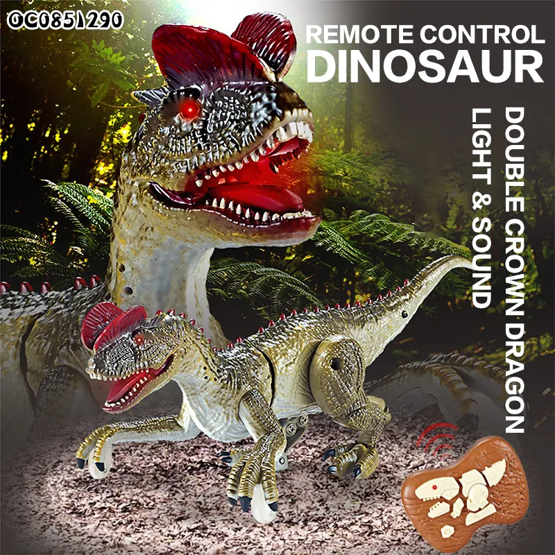 2.4G 8 Channels Tyrannosaurus Interactive Robot Dinosaur Realistic Roaring and Walking Remote Control Dinosaur Toys for Kids
