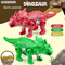 Wholesale Sensory Line up Toys Triceratops Electric Toy Custom Small Promotional Moving Dinosaur Toy for Kids with Light
