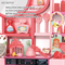 Wholesale DIY Fashion Cosmetic Make up Set Plastic Toy Girls Pretend Beauty Dressing Table Toy with Mirror and Lighting