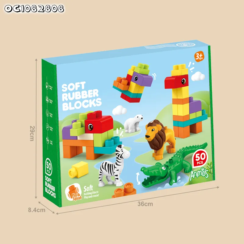 Wholesale Educational Children's Building Block Animal Models Baby Sensory Creative Play Toy Sets for Kids