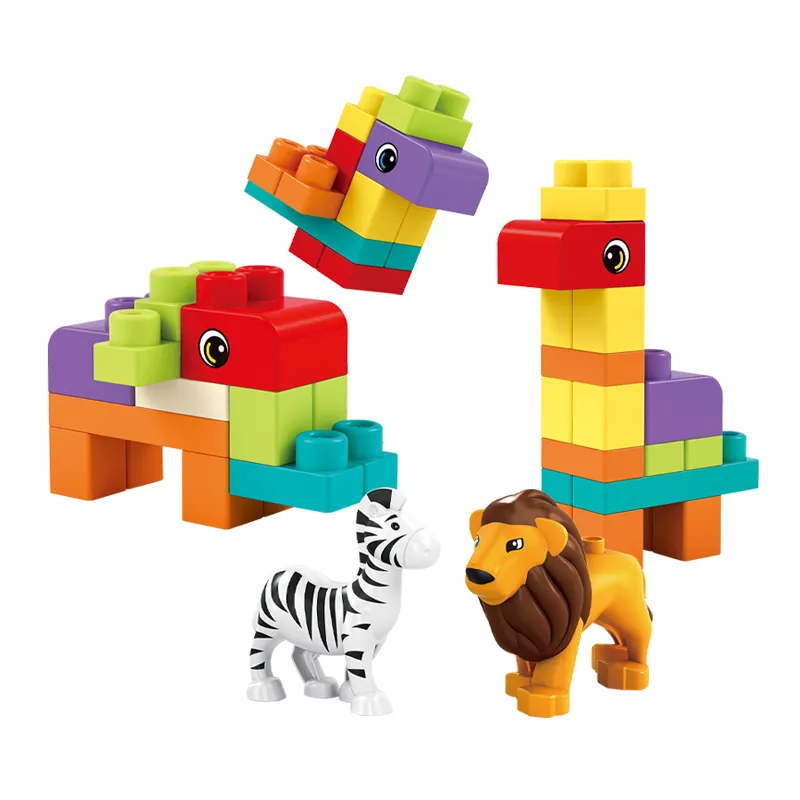 Wholesale Educational Children's Building Block Animal Models Baby Sensory Creative Play Toy Sets for Kids