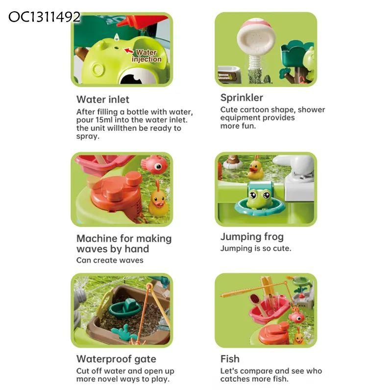 Wholesale Plastic Summer Water Toy Sand and Water Table Play Beach Toy Set for Kids