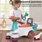 Girls Pretend Play & Preschool Gaming Cleaning Tool Toy for Kids Swing Car Ride