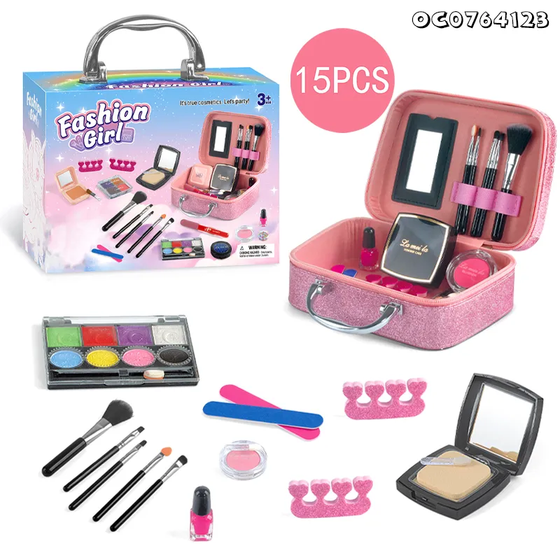 Nail Polish Cosmetics Pretend Portable Makeup Princess Makeup Sets Toy for Children Wholesale
