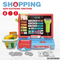 Plastic Shopping Basket Supermarket Game Toy Miniature Cashier Machine Cash Register Toy for Kids