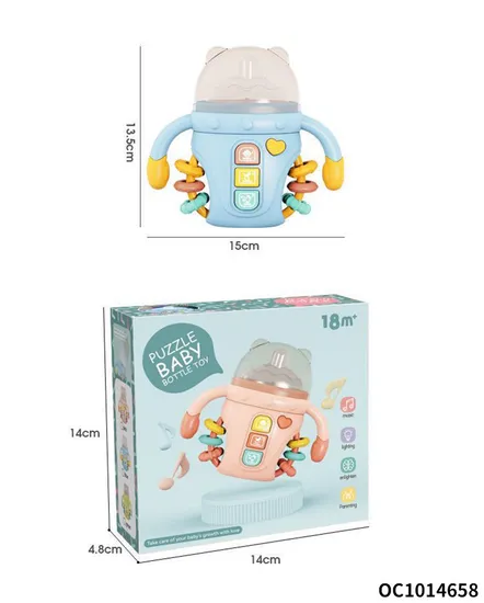Wholesale Montessori Lovely Silicone Baby Sensory Educational Light Music Soothing Teether Toys