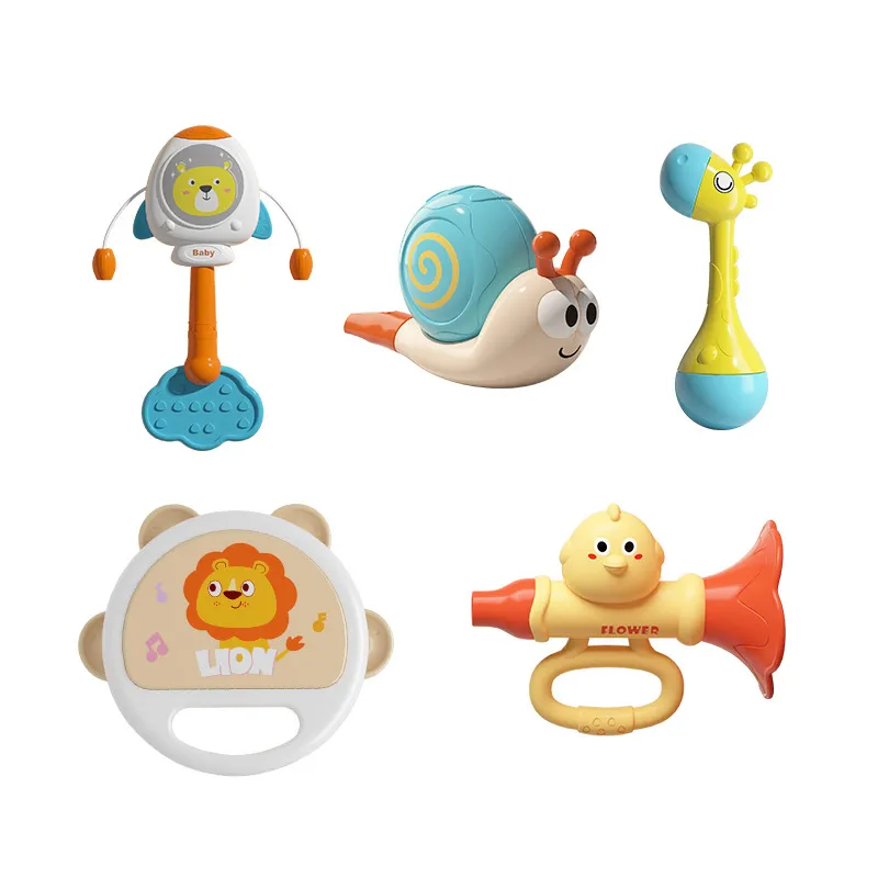 Wholesale Hand Shake Ring Rattle Silicone Baby Toys Teether