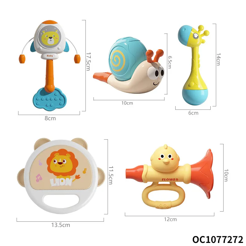 Wholesale Hand Shake Ring Rattle Silicone Baby Toys Teether
