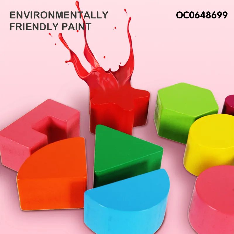 Wholesale Montessori Educational Blocks Baby Wooden Car Baby Popular DIY Toys