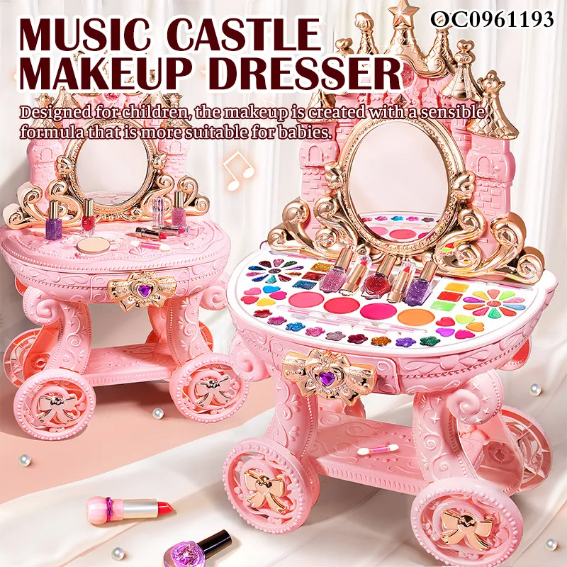 Wholesale Children's Beauty Fashion Cosmetic Products Makeup Nail Kids Dressing Table Sets Toys for Girls