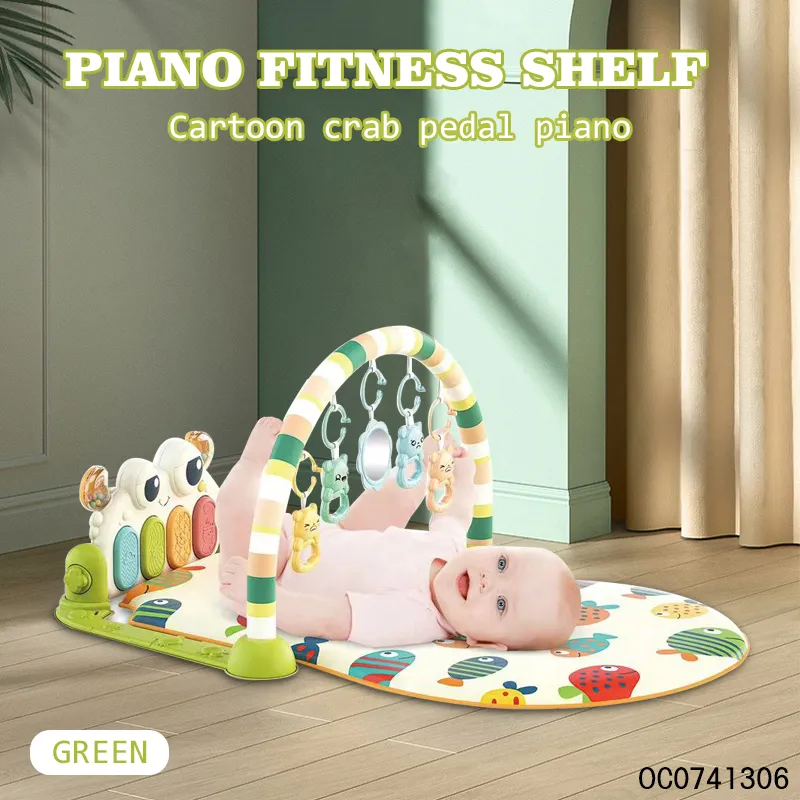 Hanging Rattle Baby Pedal Piano Play Piano Music Gym Mat for Kids
