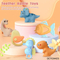Wholesale Montessori Hand Puppet Dinosaur Soft New Born Baby Products Montessori Sensory Chew Silicone Baby Teether Toys for Baby