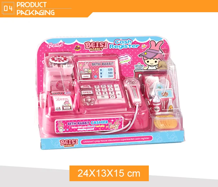 Role Play Home Supermarket Set Import Toy Cash Register Toy for Kids