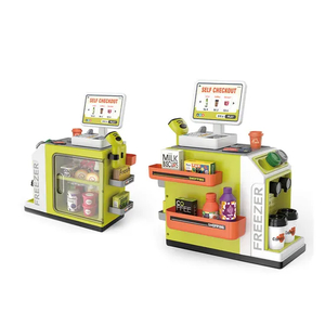 Pretend Simulation Cashier Counter Children Play Grocery Shopping Games Cart Supermarket Big Size Supermarket Toy for Sale