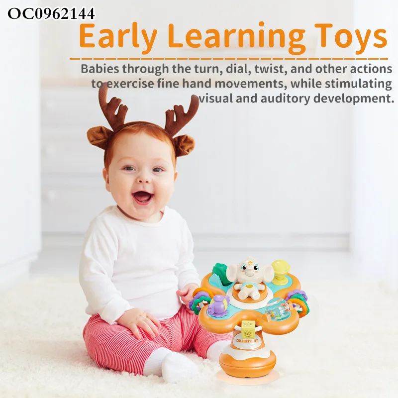 Wholesale Montessori Lovely Sensory Chew Silicone Rattle Teether New Born Baby Hand Music Toys