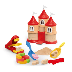 Wholesale 3D House Construction Materials Modeling Summer Sand Plastic Kids Magic Sand Castle Building Blocks Toy Set