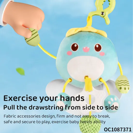 Baby Toys Hand Eye Coordination Training Rattle Plush Hanging Rattle Toys Crib Mobile 0-12 Months Boys Toy with Sound