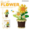 Wholesale Montessori Creative 214PCS Sunflower Educational Plastic Flowers Building Block Toy for Kids