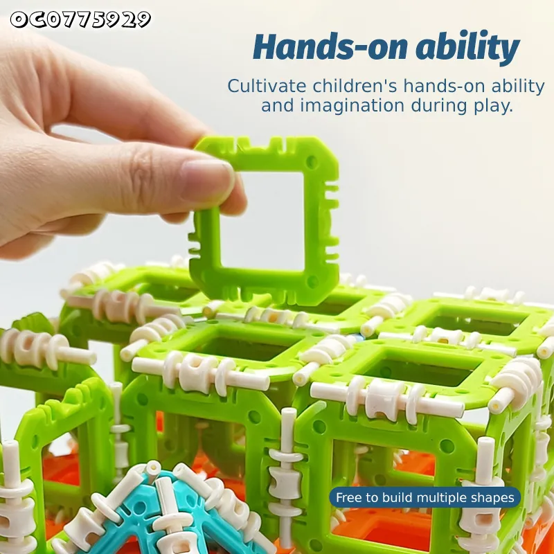 Wholesale Montessori Creative Gift Educational Plastic DIY Blocks Building Toys for Kids