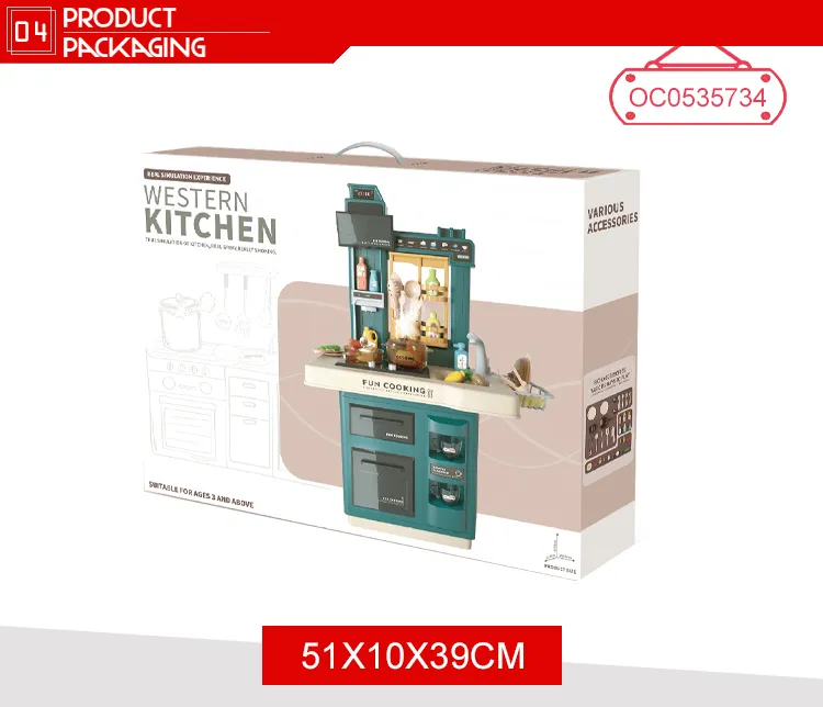 Wholesale Children Cooking Table Spray Children's Plastic Kitchen Play Set Pretend Sink Toy