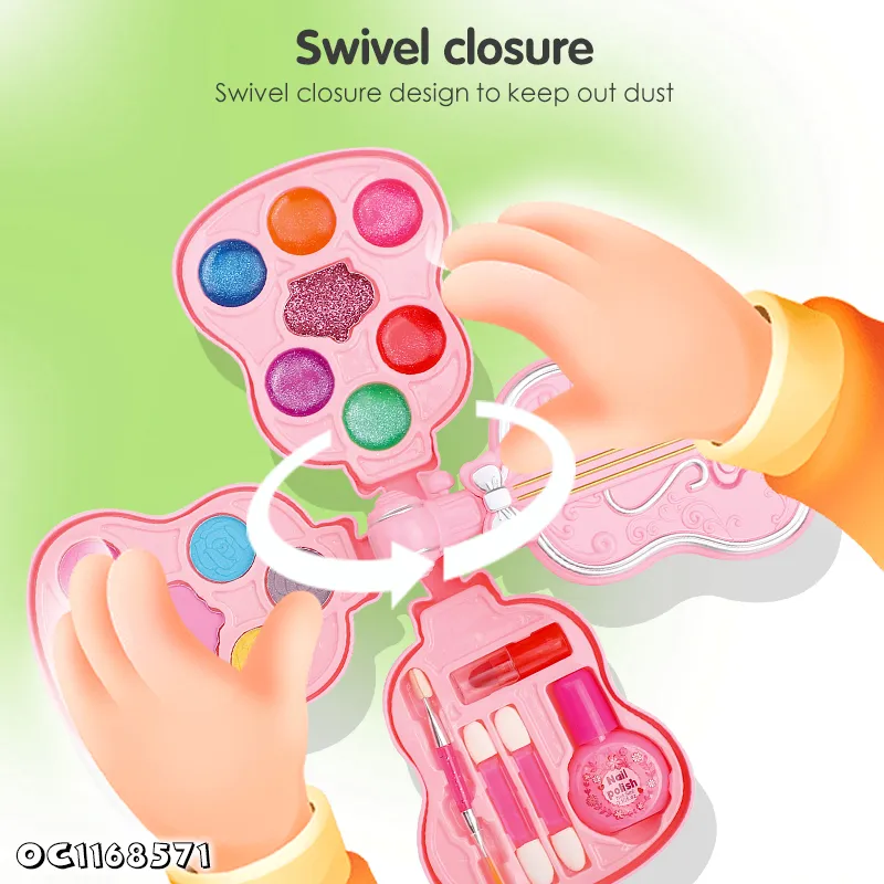Wholesale Kids Pretend Play Make up Girl Portable Cosmetics Nail Art Kit Makeup Pretend Play Kids Toys