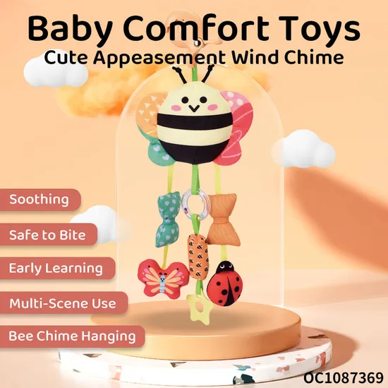 Wholesale Lovely Educational Soft Bee Toy Mobile Hanging Baby Teether Toys