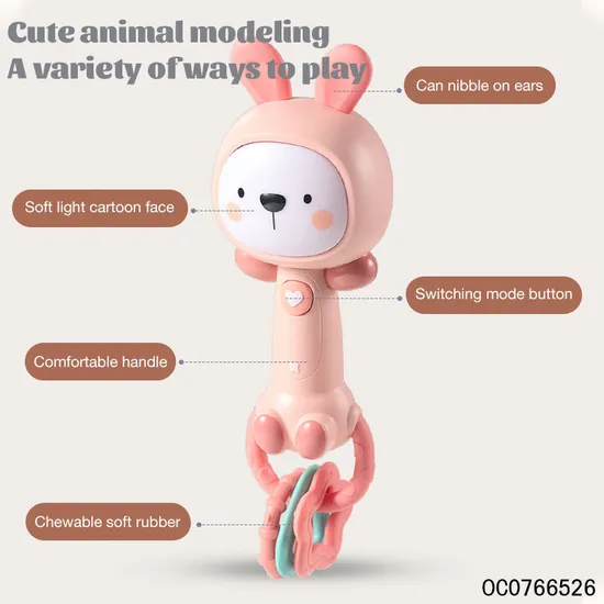 ABS Baby Rattle Sensory Montessori Musical Toys for Toddlers 6 M+