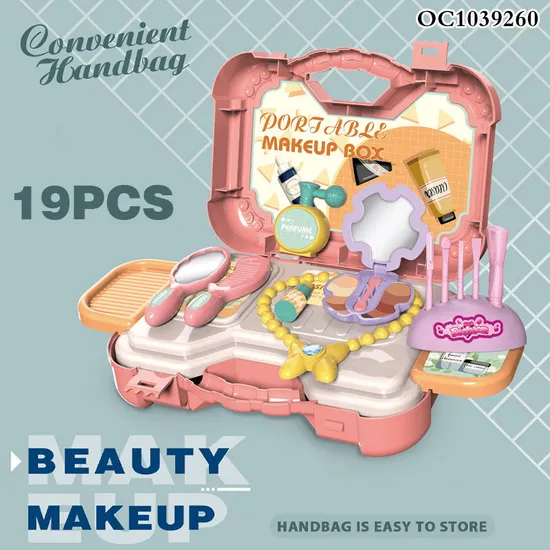 Wholesale Kids Pretend Play Makeup Kit Cute Portable Make up Cosmetic Toy for Girls Children