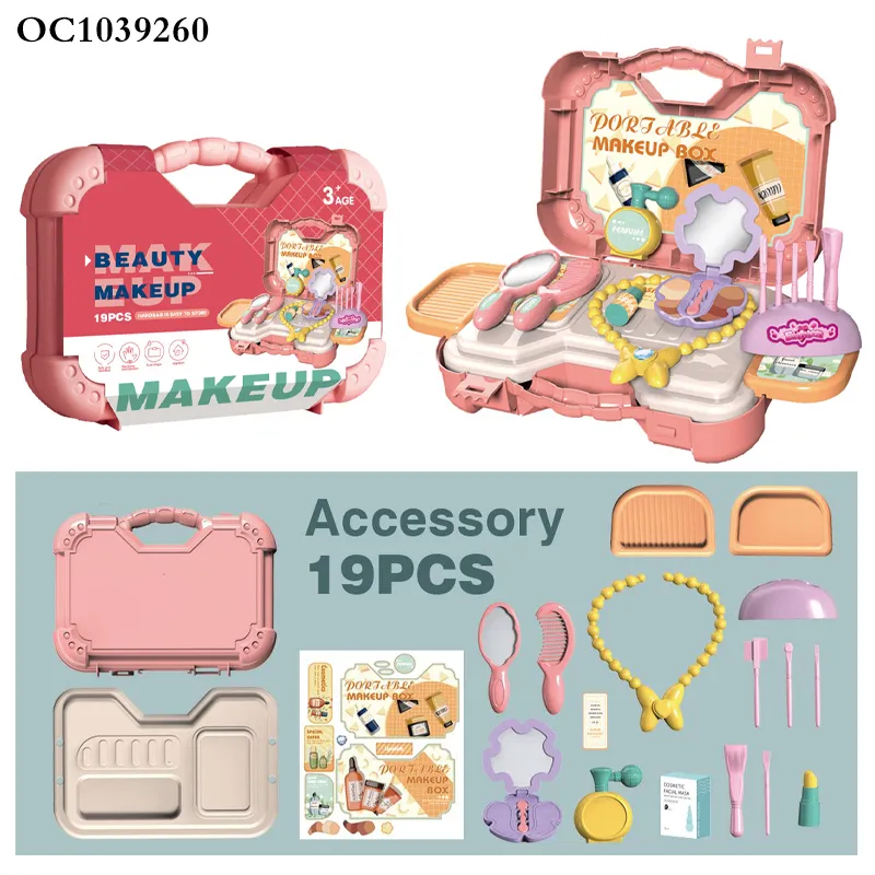 Wholesale Kids Pretend Play Makeup Kit Cute Portable Make up Cosmetic Toy for Girls Children