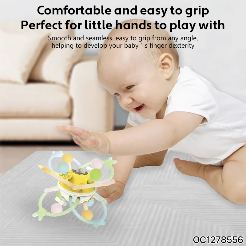 Wholesal Silicone Newborn Baby Gift Set Baby Teether Sensory Toys
