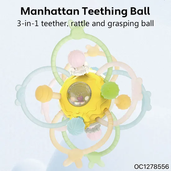 Wholesal Silicone Newborn Baby Gift Set Baby Teether Sensory Toys