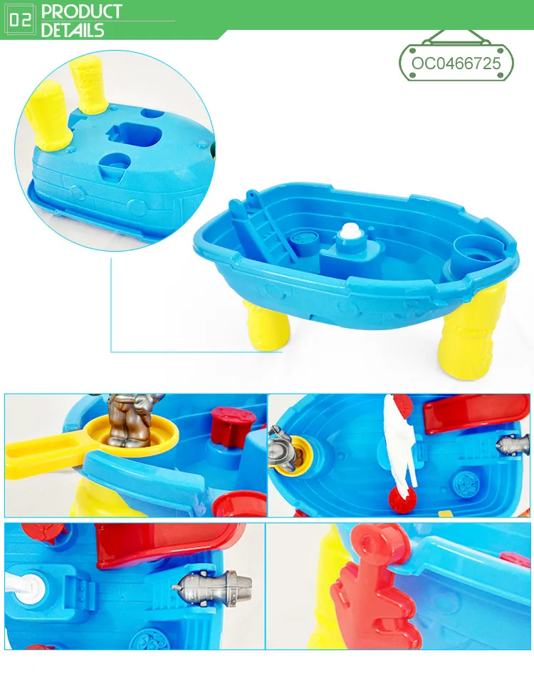 Wholesale Play Table Water Boat Kids Outdoor Summer Sand Beach Plastic Outdoor Toy