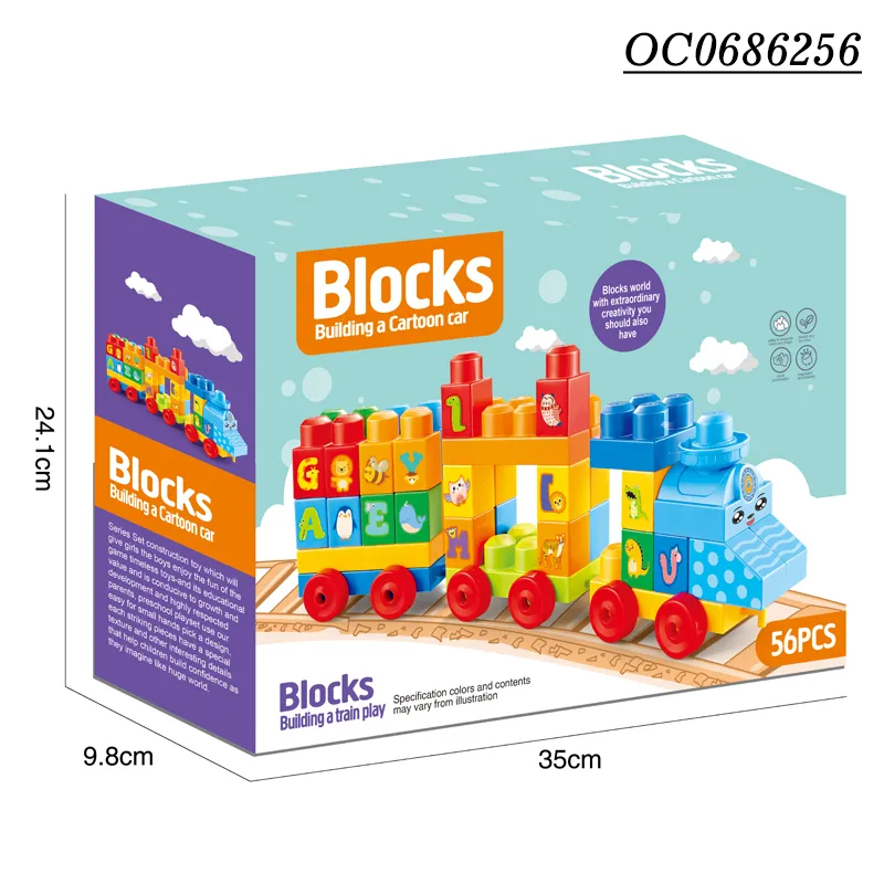 Wholesale Montessori Educational Plastic Building Blocks Popular DIY Toys for Kids