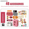 Wholesale 3in1 Plastic Toy Cooking Vegetable Fruit Food Food Pink Children's Plastic Kitchen Toys