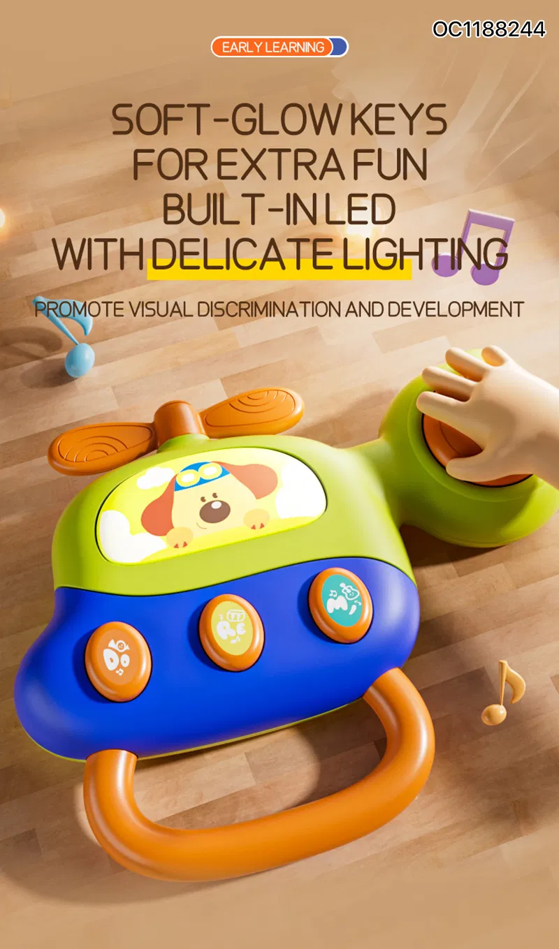 Educational Learning Toy Montessori Grasping Hand Bell Kids Toy Customized Non Toxic Plastic Baby Rattle Set Toys with Music