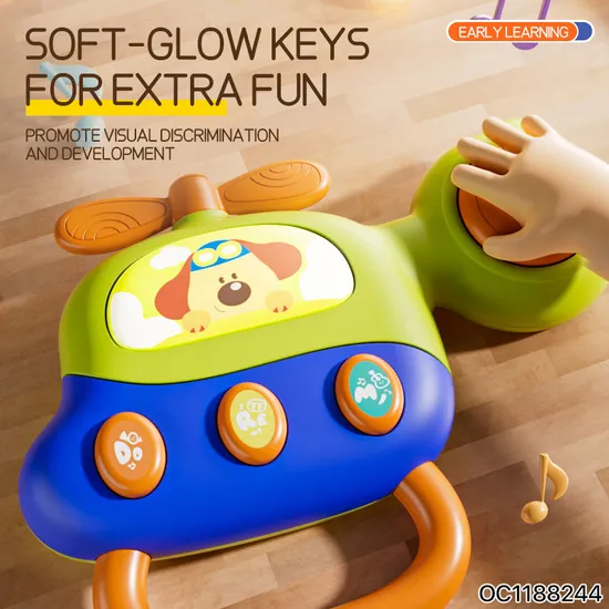 Educational Learning Toy Montessori Grasping Hand Bell Kids Toy Customized Non Toxic Plastic Baby Rattle Set Toys with Music