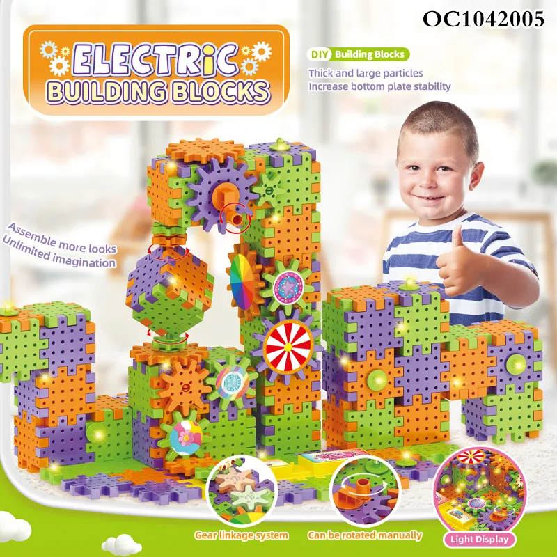 Wholesale Montessori Educational Handmade DIY Plastic Building Blocks Toys for Kids