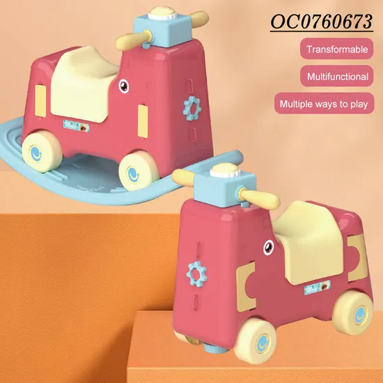 Wholesale 3in1 Rocking Horse Spray Plastic Children House Kitchen Cooking Food Toy Gift Set