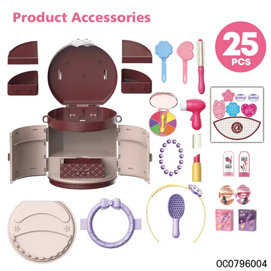 Wholesale Girls Princess Cosmetic Make up Box Set Makeup Kit Beauty Fashion Toys for Girls Kids