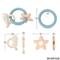 Wholesale Montessori Lovely Rubber Sensory Teether Silicone Baby Teethers Rings Rattle Toys